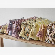 Trousse, Pochette, Borsello in cotone a righe Peach - Madam Stoltz