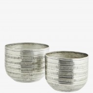 Vaso portafiori in alluminio riciclato Silver 2pz - Madam Stoltz