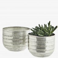 Vaso portafiori in alluminio riciclato Silver 2pz - Madam Stoltz