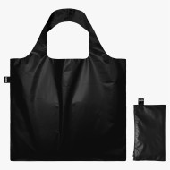 Borsa Shopping Bag METALLIC Black con Zip Pocket | LOQI