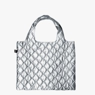 Borsa METALLIC Silver Puffy Medium | LOQI