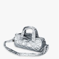 Borsa Weekender METALLIC Silver Puffy Medium | LOQI